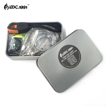 

EDC.1991 New SOS EDC Emergency Survival Kit Equipment Outdoor Camping Hiking Box Knife Multifunction Tool Fishing Survival Gear