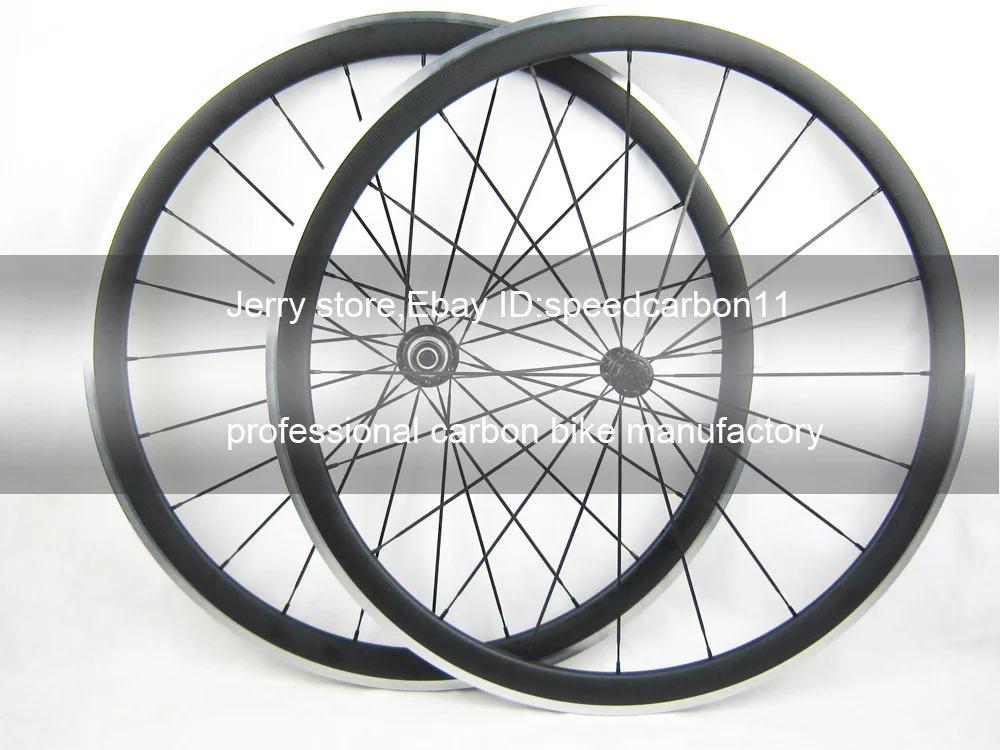 1585g Shiman 11 Speed Carbon Wheel Set 38mm With Alloy Brake 700C High Quality