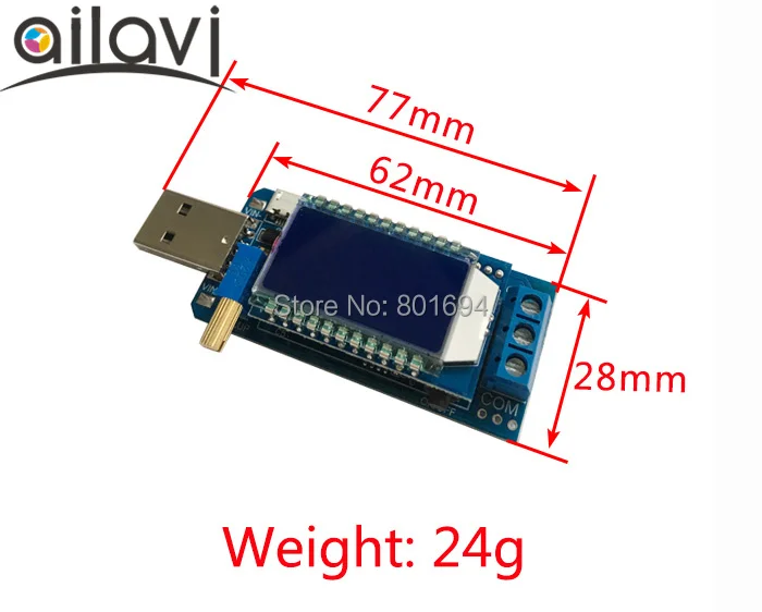 DC USB Buck Boost модуль регулятора напряжения 5В до 3 в 9В 12В 24В Настольный силовой
