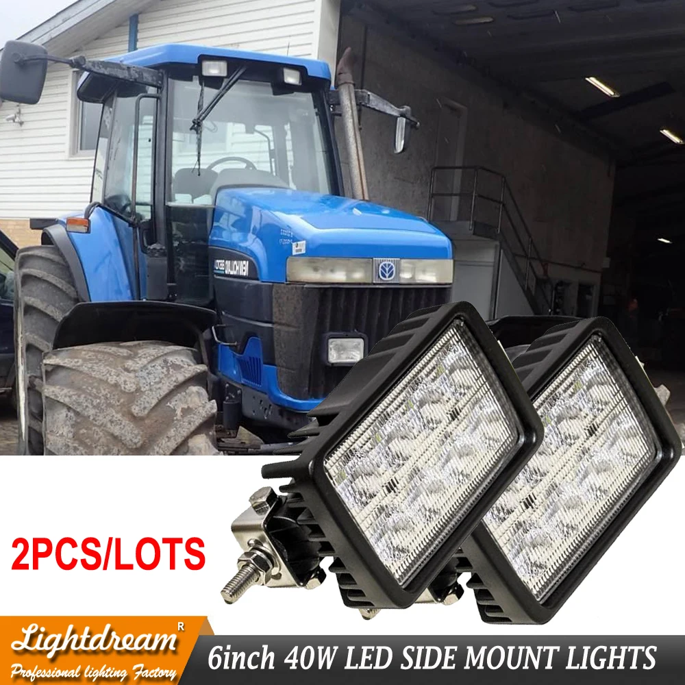 Oblong 6inch 40w Led Side Mount Light For Massey Ferguson Tractors