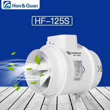 Hon&Guan 5 Extractor Exhaust Fan Mixed Flow Ventilation System Exhaust Air for Bathroom Kitchen Inline Duct Fan; HF-125S sxdool 6 6inch 150mm room ventilation inline duct mixed flow fan 510cmh 300cfm 110 120vac 220 240vac 4200rpm speed control