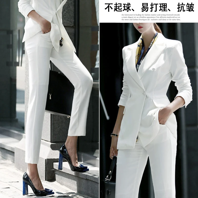 2017 Spring and Autumn autumn and winter OL small suit jacket + pants casual suit professional suit women fashion two sets