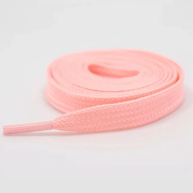 1 пара спортивных светящихся шнурков, спортивные плоские шнурки, шнурки светится в темноте, ночной цвет, флуоресцентные шнурки, YG2 - Цвет: Розовый