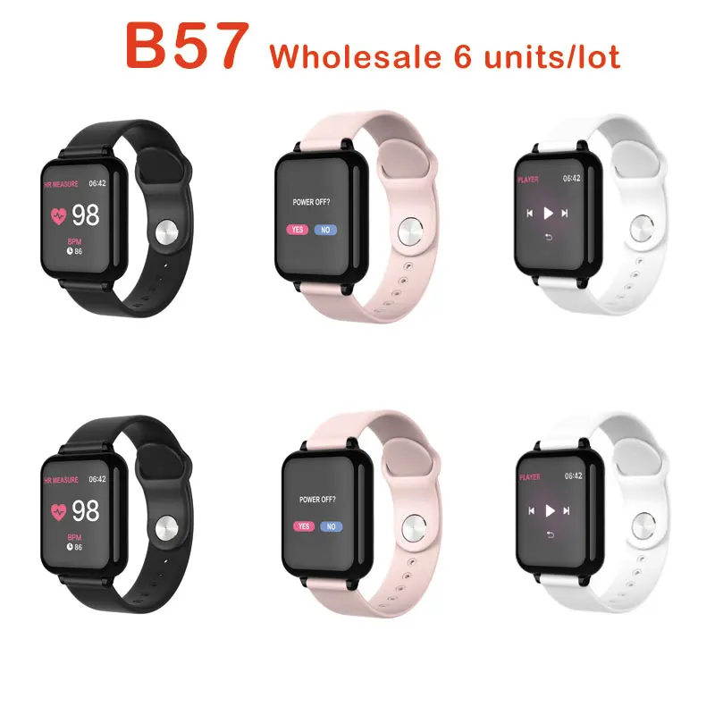 

B57 Smart Watch Wristband Waterproof Heart Rate Monitor Blood Pressure Multiple Sport Mode Women Wearable Watch Men Smart Clock