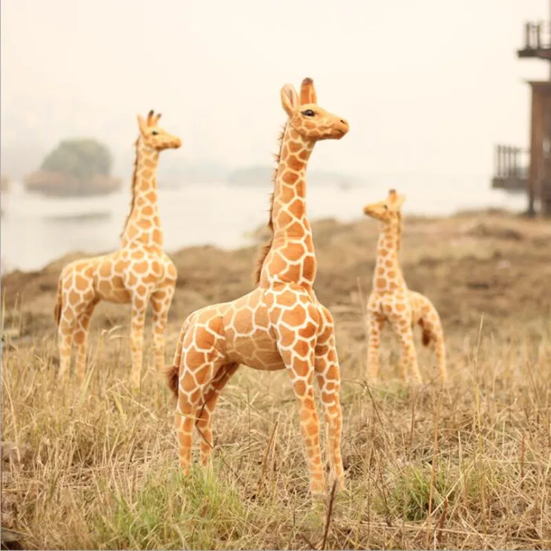 

New Large Size 95cm Artificial Animal Giraffe Stuffed Plush Toy Doll Supplies Home Accessories Gift Toys Juguetes Brinquedos