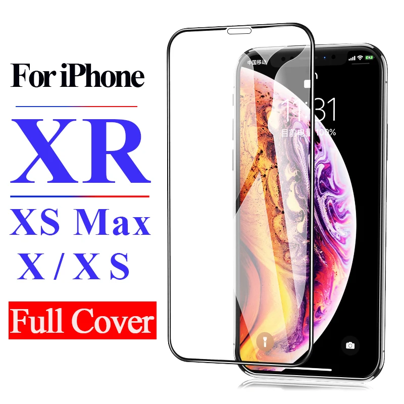 Protective glass on the for apple iphone x xr xs max screen protector film protection aphone ipone tremp xsmax tempered glas 9h | Мобильные