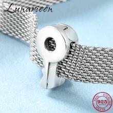 Настоящая Мода 925 пробы серебряный милый маленький ключ Форма клип Бусины Подходят Оригинальное отражение Шарм браслет ювелирных изделий