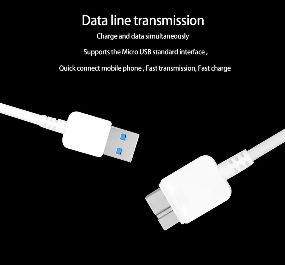 Штепсельная вилка ЕС настенный адаптер USB зарядное устройство и 1 м Micro USB 3,0 кабель синхронизации данных и зарядки для samsung Galaxy S5 Note 3 G900 N9002 N9008 телефон