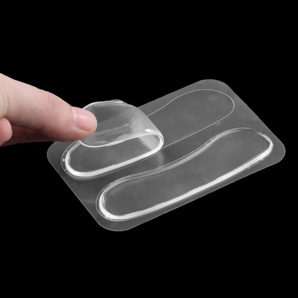 1Pair Silicone Gel Heel Cushion Protector Foot Feet Care Shoe Insert Pad Insole 