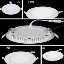 Толщина 3 Вт/6 Вт/9 Вт/12 Вт/15 Вт/18 Вт/24 вт круглый затемнения светодиодные светильники чрезвычайным светодиодные панели/painel свет лампы для спальни
