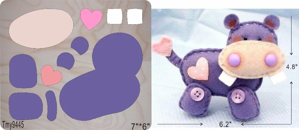 

A small Hippopotamus DIY wooden die/ Scrapbook mold/cutting tool die /Tmy9445