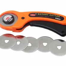 45 мм роторный резак набор 5 шт. лезвия для ткани Бумага Винил круговой резки диск Лоскутная Кожа ремесло швейный инструмент