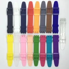 Mr neng pulseira preta para pulseira swatch fivela para swatch silicone pulseira de relógio 17mm 19mm 20mm borracha strap16mm relógio acessórios