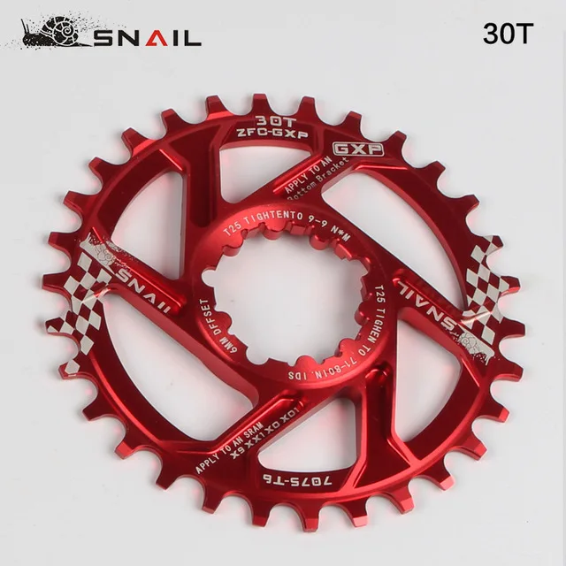 Mtb велосипедная цепь с ЧПУ узкая широкая цепь кривошипная цепь колесо для Sram GXP XX1 X9 XO X01 Смещение 1 мм 6 мм 30 32 34 36 38 40 т - Цвет: Offset 6mm 30T Red