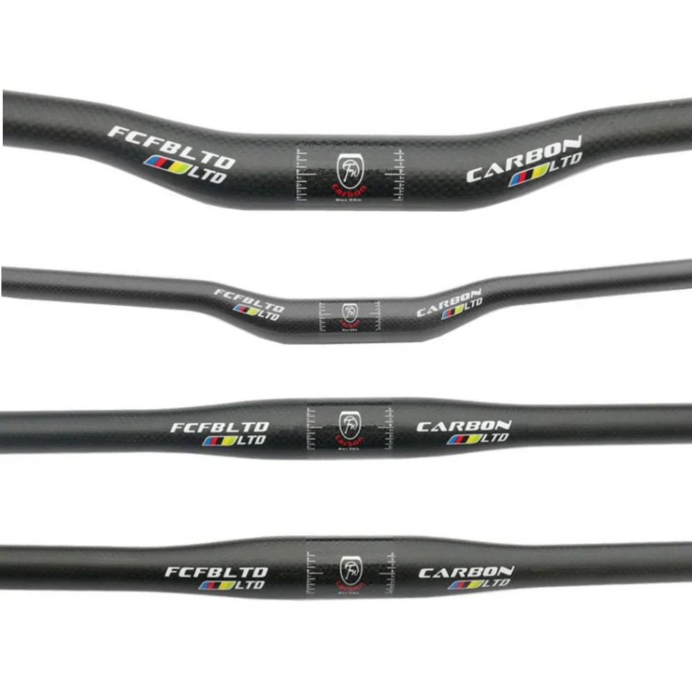 FCFB matte Carbonhandlebar MTB Handlebar Flat Or Rise 31.8*580/600/620/640/660/680/700/720/740/760mm bike parts | Спорт и