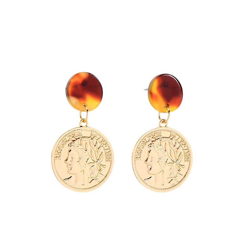 

Fashion Drop Earring Simple Design Bohemia Ethnic Round Face Earring For Women Wholesale Handmade Date Gift Earring Jewelry