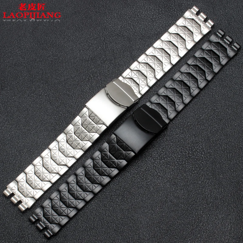 

Laopijiang Diamond Stainless Steel Bracelet for YCS410GX male 19mm Black Silver waterproof watch accessories