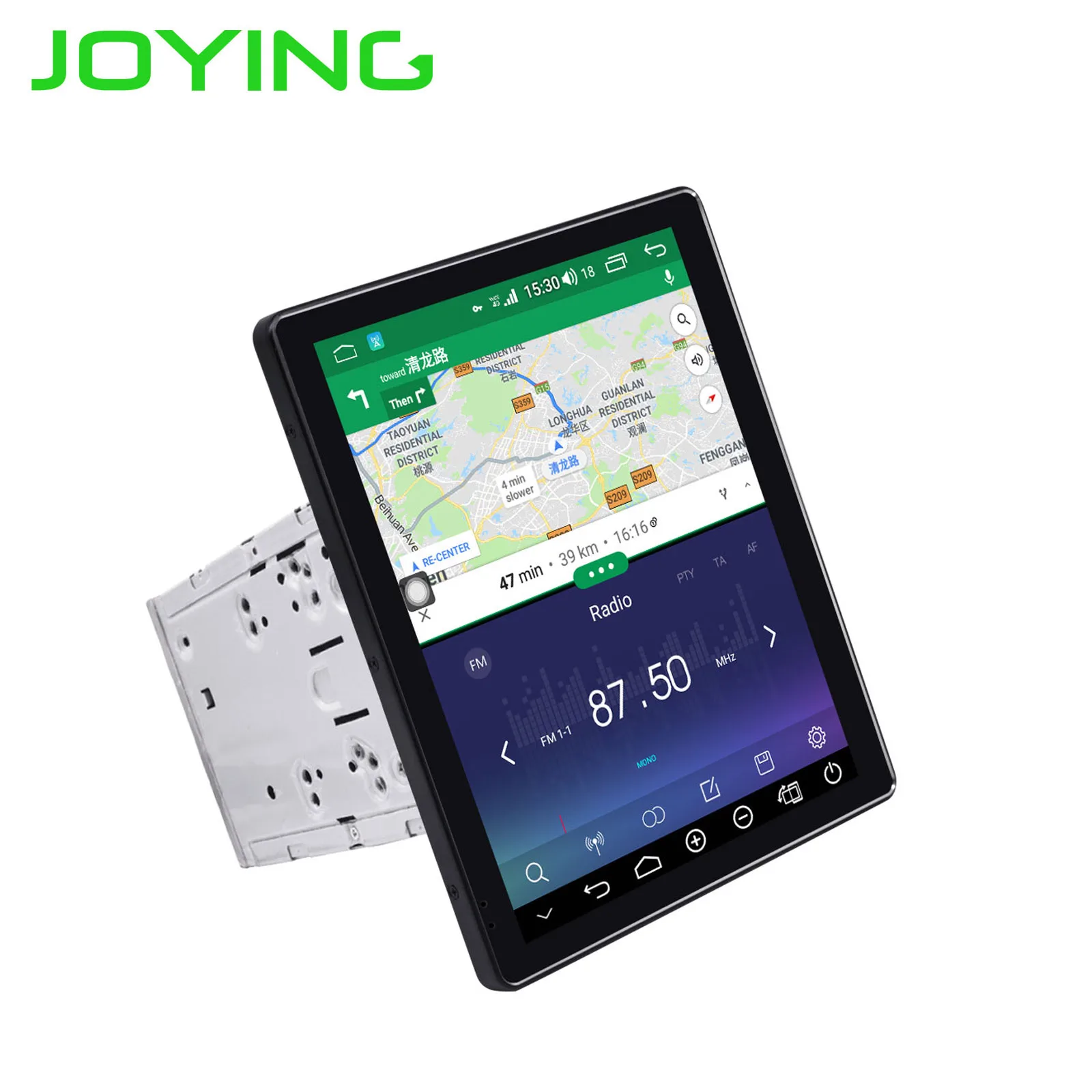 Top 4GB+64G autoradio with Tesla style screen IPS 9.7" Double Din Android 8.1 Car Stereo Radio head unit GPS player support Carplay 3
