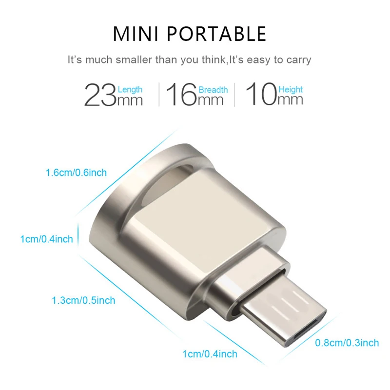 Mental Micro USB Card Reader Android OTG Phone Memory card reader Adapter for TF micro SD pc computer laptop accessories Mental Micro USB Card Reader Android OTG Phone Memory card reader Adapter for TF micro SD pc computer laptop accessories