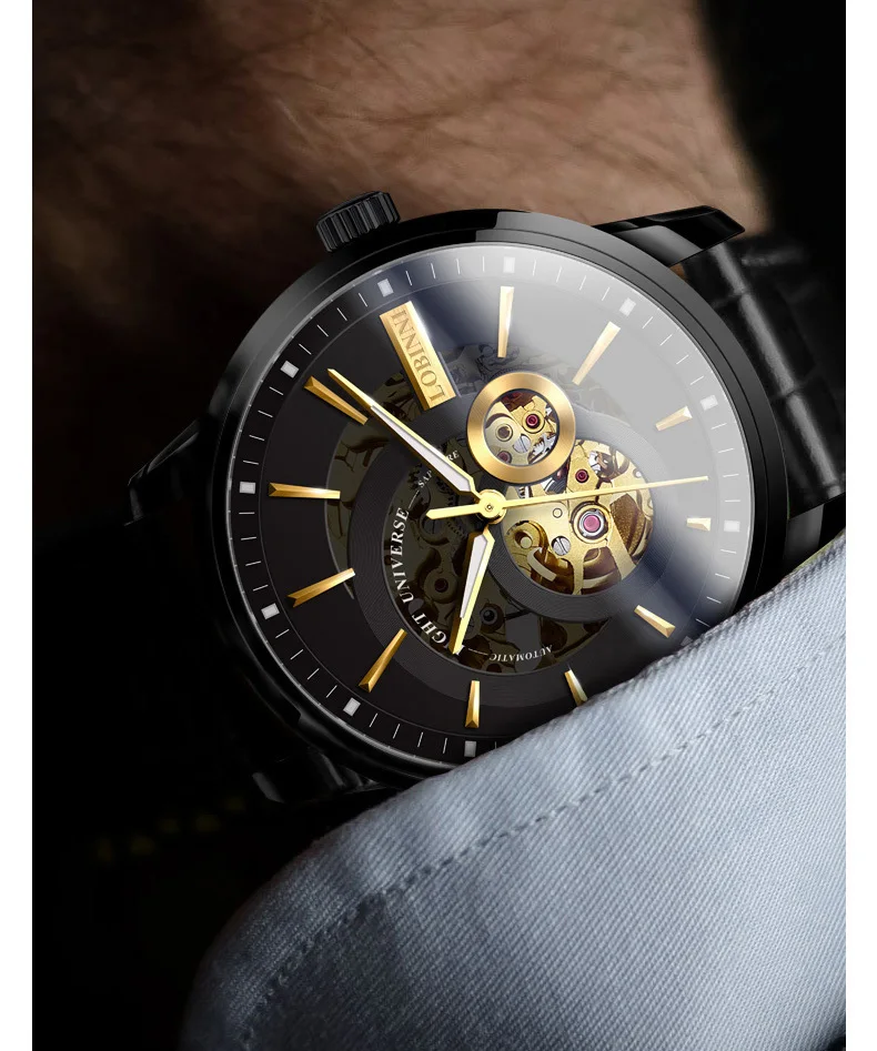 Японский механизм Miyota мужские часы Швейцария LOBINNI автоматические механические часы люксовый бренд сапфировый, светящийся мужской часы L5014
