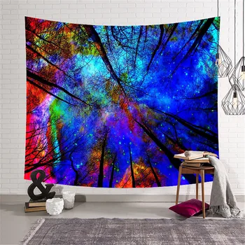 

Big Trees Large Wall Hanging Tapestry Forest Bohemia Blankets Cool Bedspread Home Starry Sky Decorative Yoga Beach towels Mats