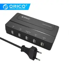 ORICO 5 Порты микро настольных ПК для быстрой зарядки с usb-портом, Зарядное устройство 5V 6A Max 30 Вт для iPhone 6S/7/6 plus iPad Android samsung Tab Galaxy S6 черный