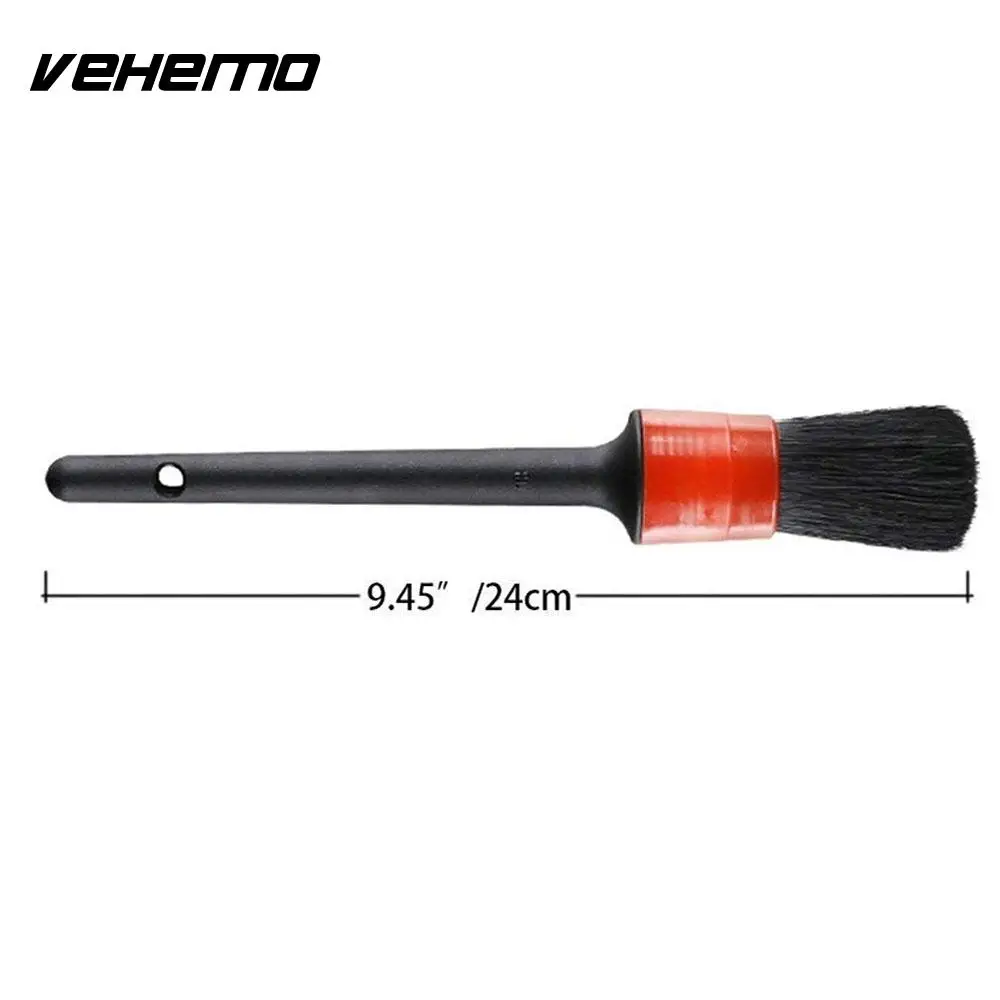 Vehemo Черные ABS тонкие щетки салона автомобиля щетки для автомобиля Авто тонкие щетки портативные прочные колеса - Цвет: 18