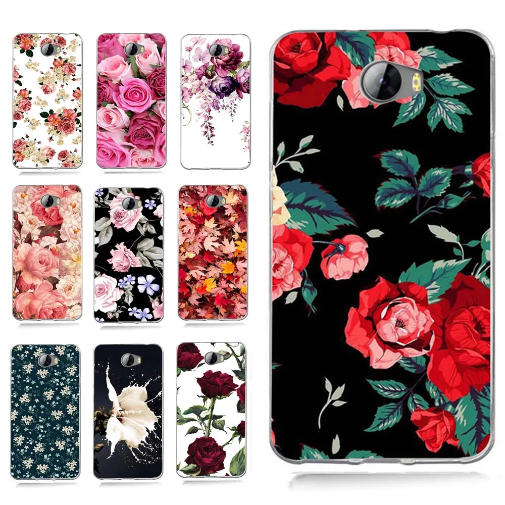 Чехол для Huawei Y5 ii Y5ii/5A LYO-L21/Y6 II Compact MLCRIYG Coloful Soft TPU Flora Flower Silicone Painted Design Case A015 |