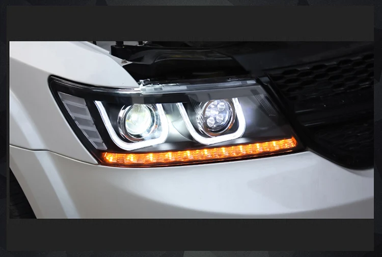 AKD автомобильный Стайлинг фара для Dodge Journey JCUV фары Freemont Светодиодный фонарь H7 D2H Hid вариант Ангел глаз биксеноновый луч