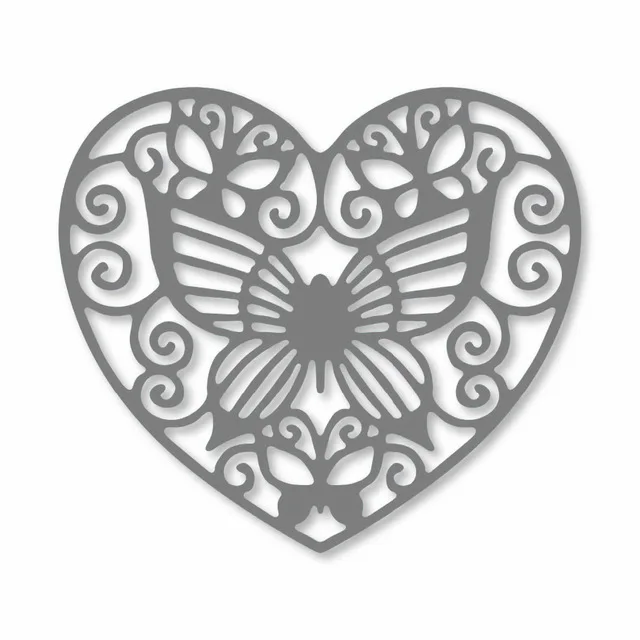 

Butterfly in Lace Heart Dies Metal Cutting dies DIY scrapbooking 2019 New Arrival Embossing Craft Die Background For Card Making