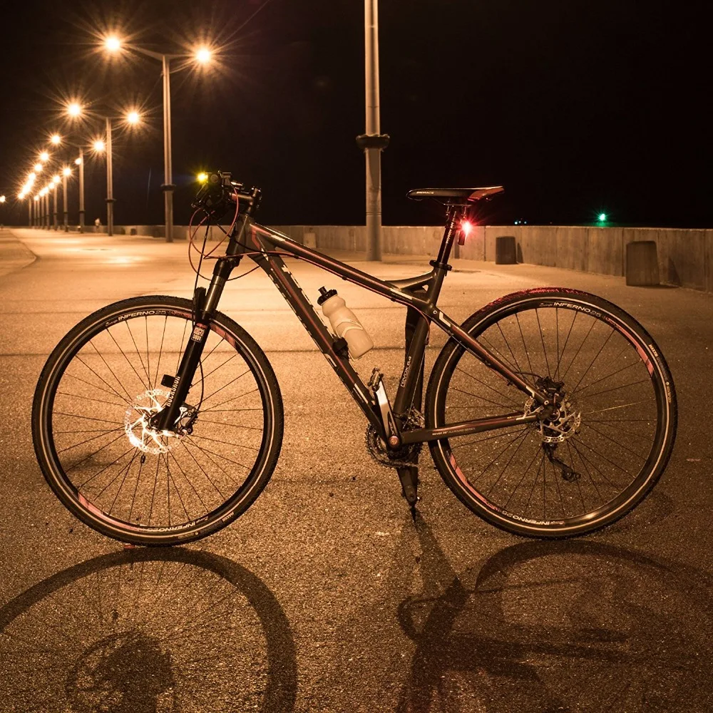 Linkbest 300 Lumens USB Rechargeable Bike Light Set Bicycle Light-8 hrs run time- Waterproof IPX5 -Side Light-Fit ALL BIKES