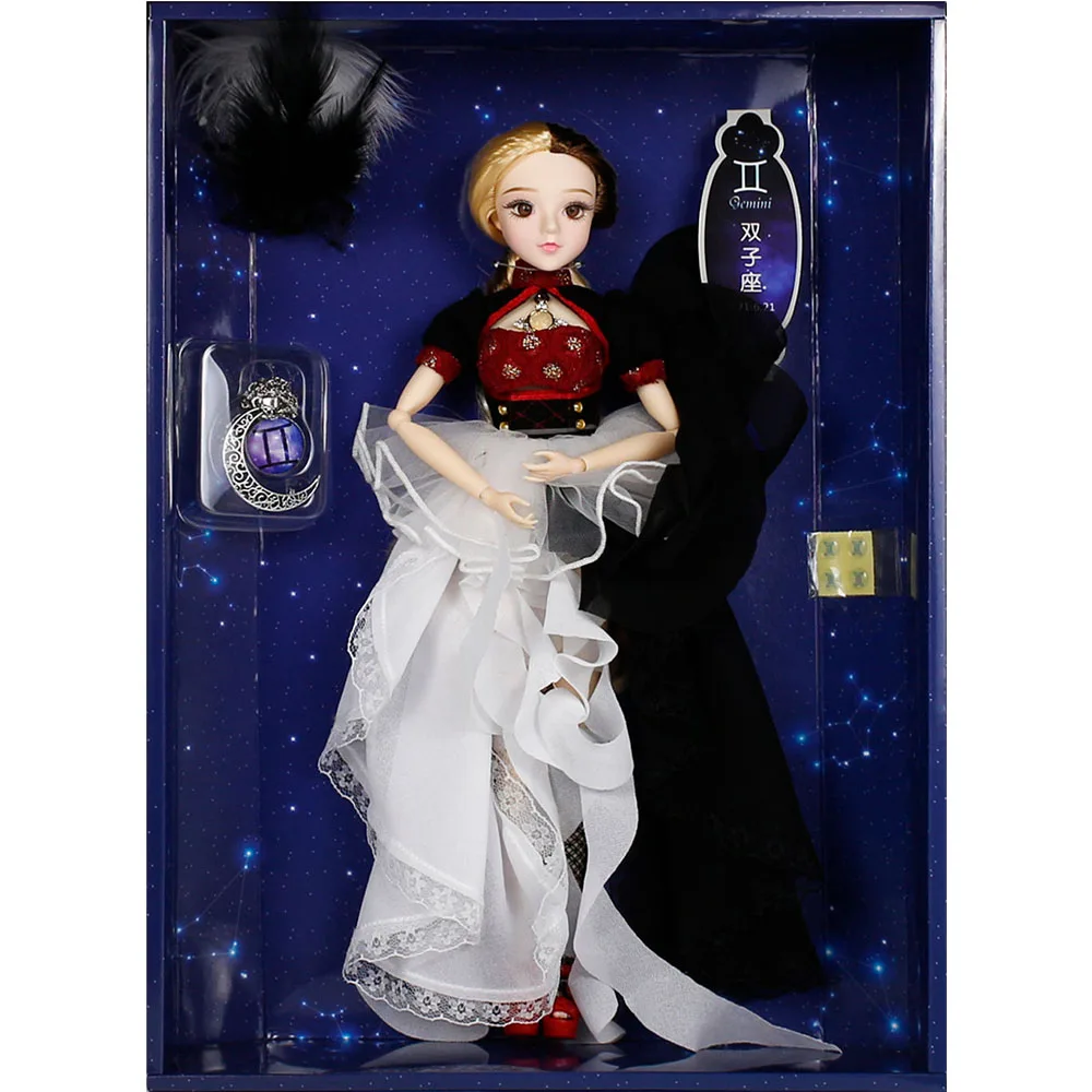 Мм девушка 12 созвездий куклы BJD кукла с одеждой обувь стенд 14 суставов тело это подходит для игрушки подарок - Цвет: Gemini