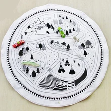 Baby Play Mat Padded Crawling Blanket Kids Car Track Puzzle Rug Children Play Crawl Playmat Cotton