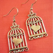 Винтаж Сильверс клетка нот Клевер ужин Ангел Сова Будда слон замок мотаться Висячие серьги Для женщин jewelry 10 пар