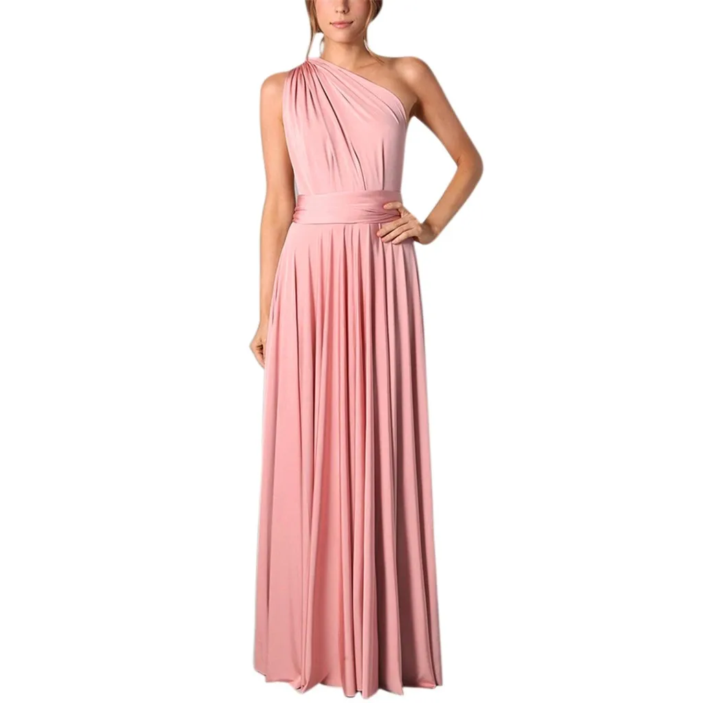 

Sexy backless Sleeveless party dress Women bandage dressSolid Color Maxi Causal Holiday Beach Party Long Dress#ss