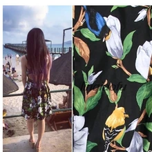 Винтажный европейский и американский стиль хенд-мейд DIY ткань пион из ткани Птица хлопок атласная ткань с принтом половина цена