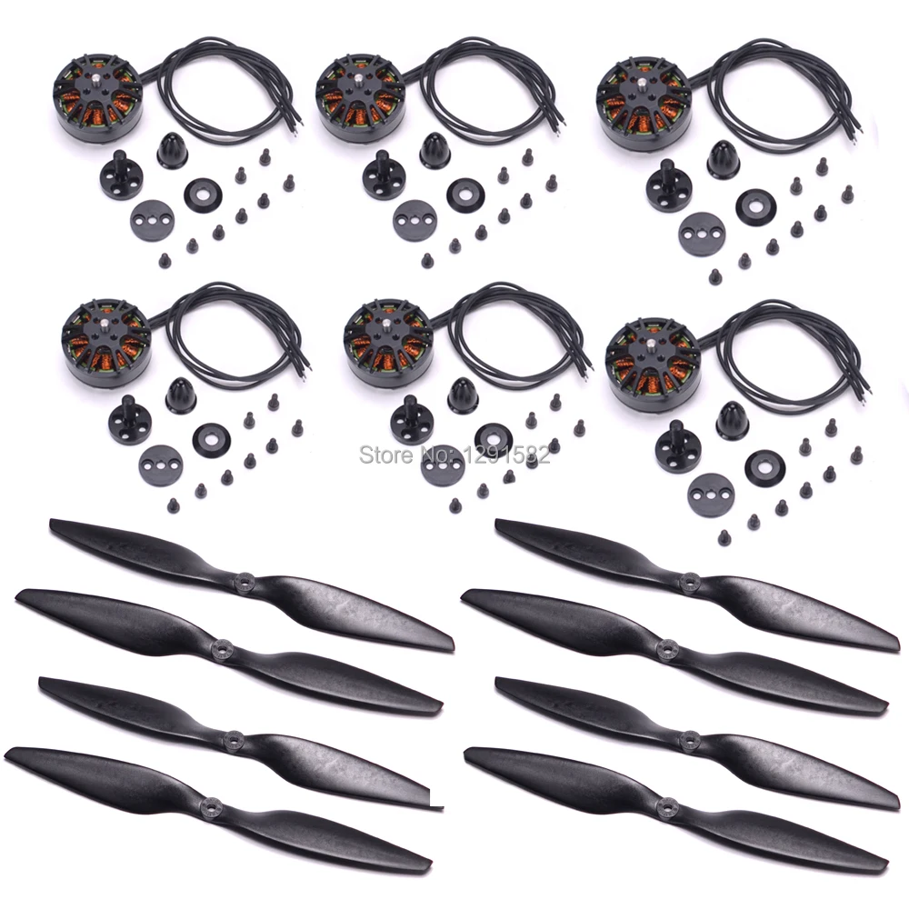 

6pcs 3508 580KV Brushless Motor Support 4S / 4 pair1245 propeller for ZD550 ZD850 Multirotor Quadcopter