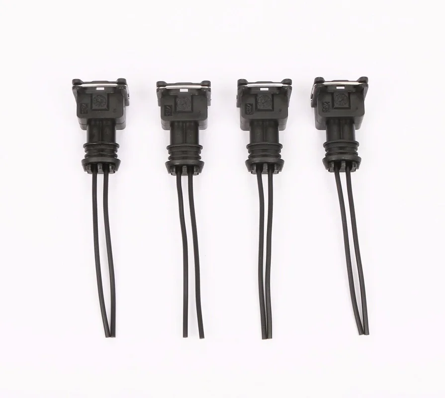 MOSTPLUS 4 Fuel Injector Connector Wiring Plugs Clips EV1 Pigtail Cut