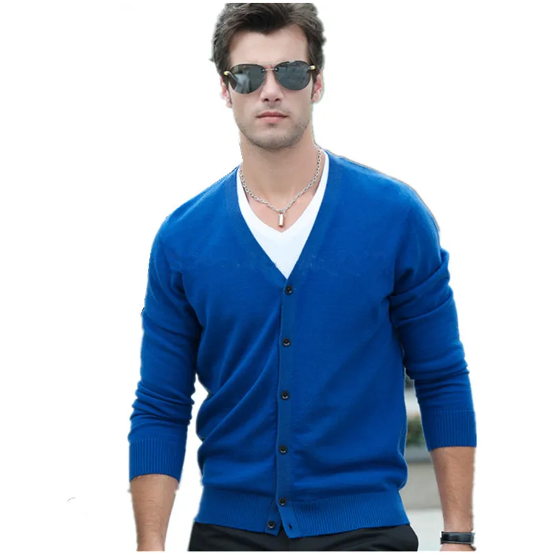 

2014 Spring And Autumn Male Sweater Solid Color Wool Clothing V-neck Sweater Cardigan Thin Sweater Coat