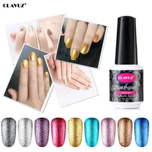 CLAVUZ 8 мл УФ гель лак для ногтей глиттер 12 Цветов Soak Off Gel полуперманентный лак Nail Art Картина Gellak ногтей гель Лаки