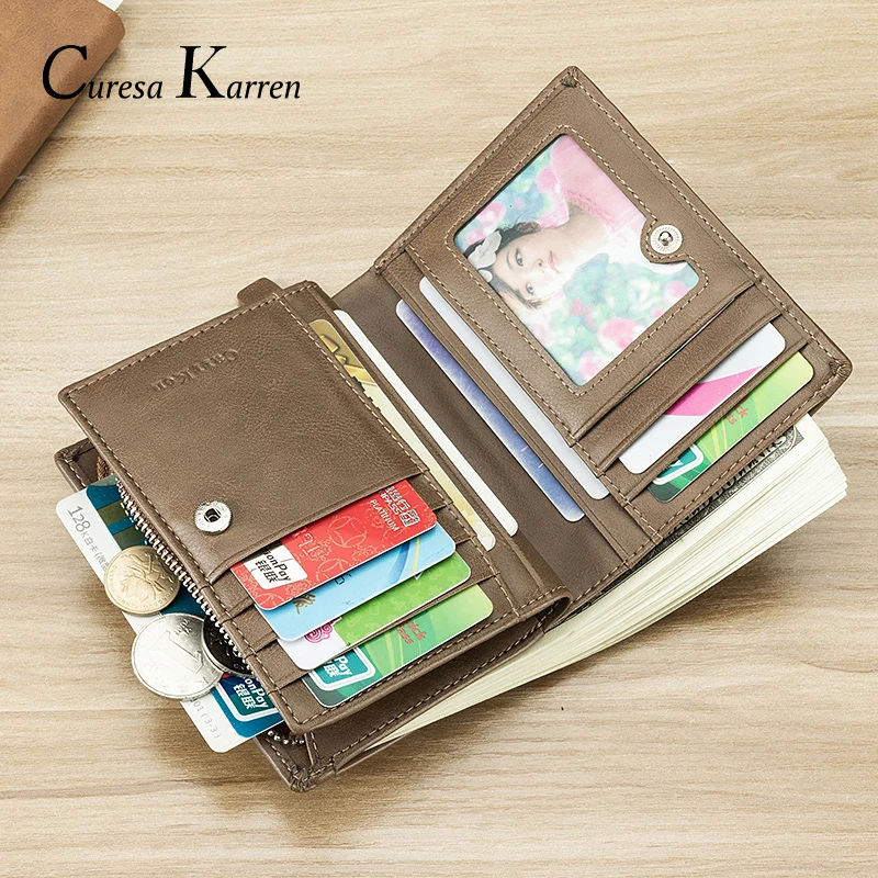 new Genuine men's high quality business fashion leather wallet multi-card multi-function coin purse credit card free shipping
