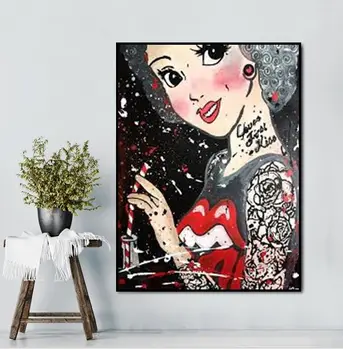 

Hand painted pop art popular famous artist artworks on canvas for living room of bedroom unframed