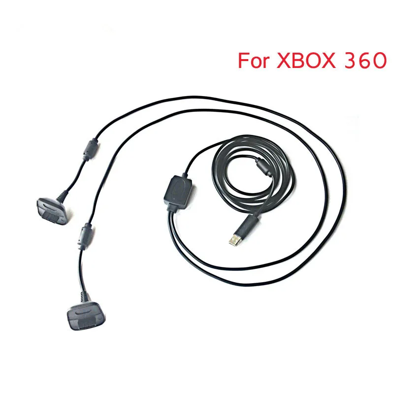 2M 2 in1 Long USB Charging Charger + Play Cable Lead for Xbox 360