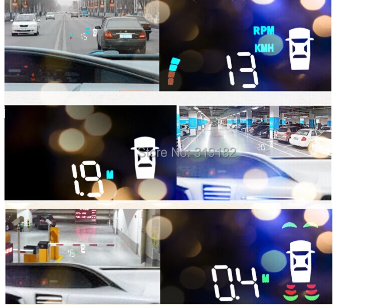 Head Up display OBD 2+ Датчик парковки s+ слепое пятно Предупреждение W 5,5 Автомобиль HUD head up display слепое Обнаружение Автомобильный датчик парковки Черный