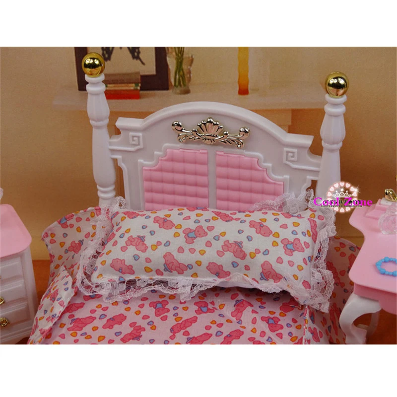 New Arrival Miniature Furniture Bedroom & Dresser for Barbie Doll House Classic Toys for Girl Free