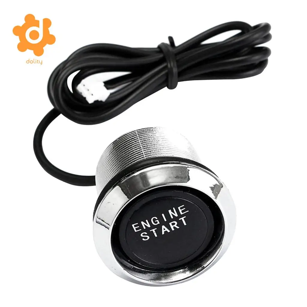12V Blue LED Keyless Engine Start Push Button Switch Ignition Starter Kits