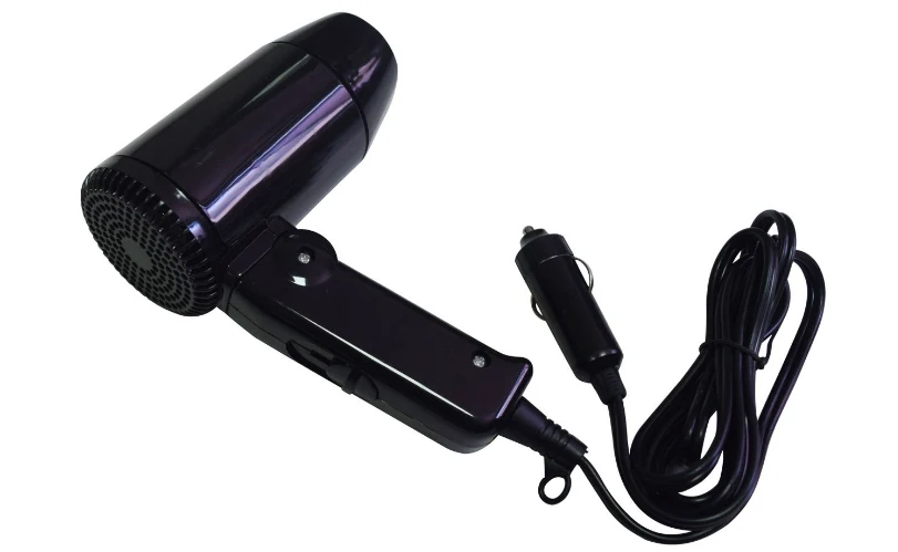 Foldable Car Hair Dryer 12V Portable Hot Cold Travel Hairdressing Car Styling Electric Blower Camp Hair Dryer Window Defroster  (10)