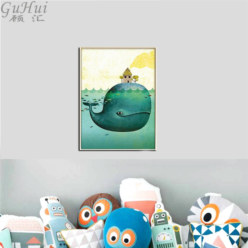 8-style-Modern-Nordic-Cute-Animals-Bear-Hippo-Penguins-A4-Print-Poster-Kids-Bedroom-Wall-Pic466ture (2) 
