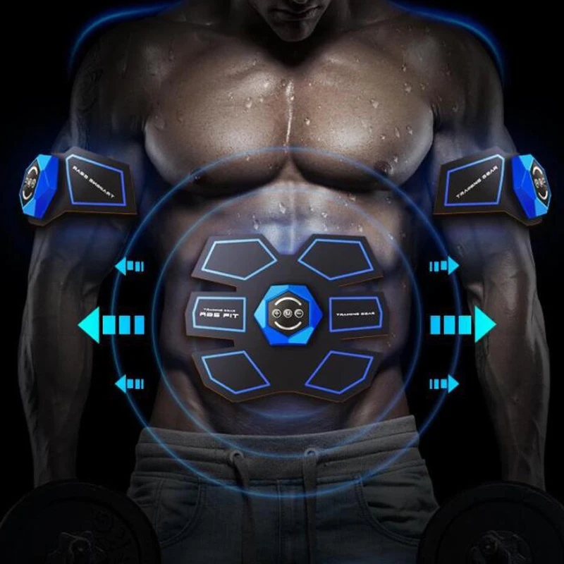 EMS стимулятор мышц тренажер брюшной мышцы тренажер электрический USB Перезаряжаемый пластырь для похудания вибратор для формирования тела