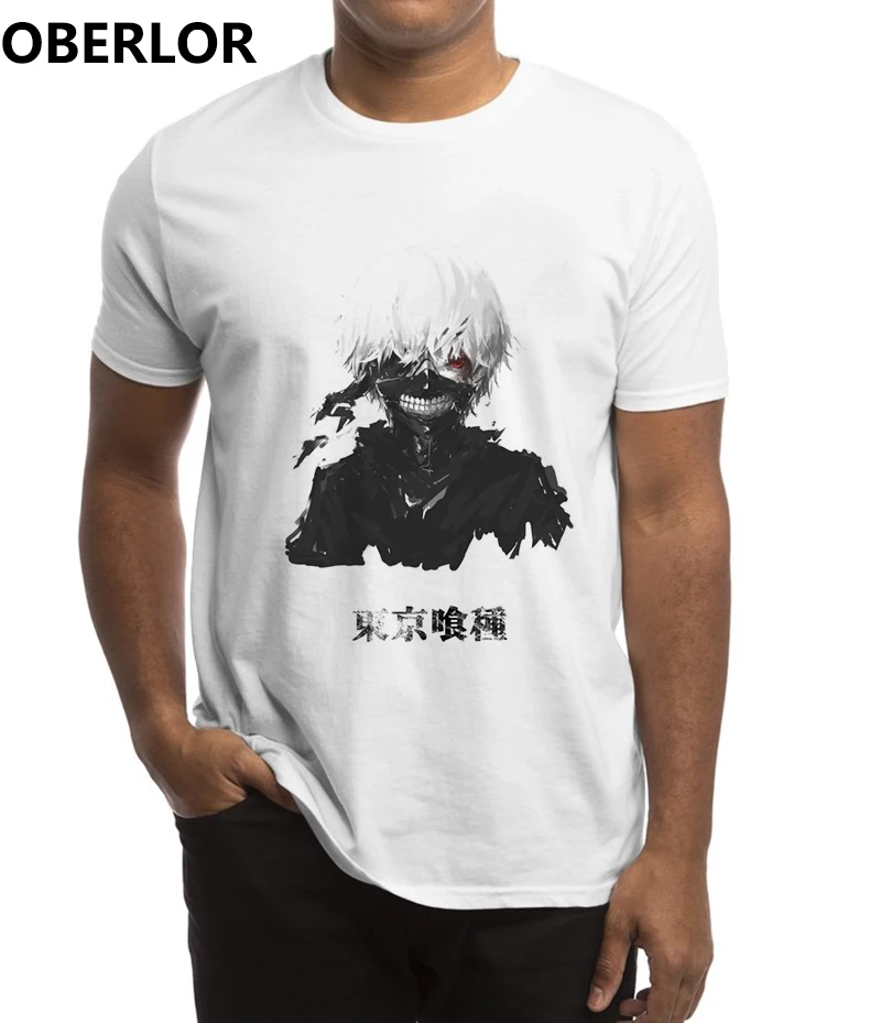

Tokyo Ghoul Anime Japan T Shirt Men Printed Gothic Aesthetic Clothes Harajuku Streetwear White Camisetas Hombre Tee Shirt Homme